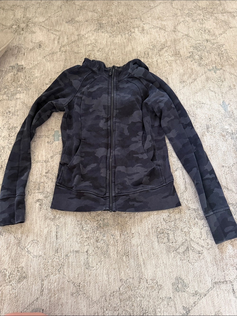 Lululemon dark camo scuba full length zip up